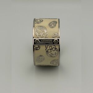Alexander McQueen Enamel Skull Bangle Bracelet